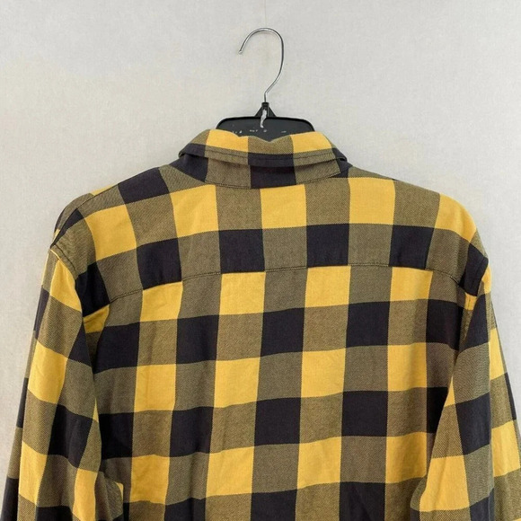 Abercrombie & Fitch Button-Down Shirt Men's Sz XL Yellow Slim Fit Collared - Picture 8 of 13